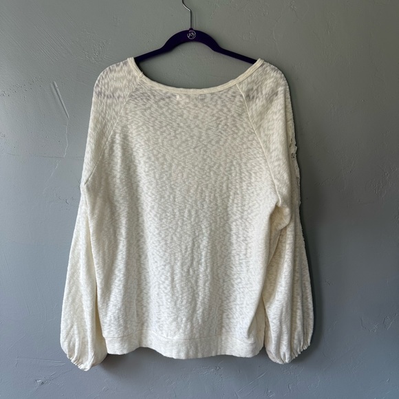 Maurices cream colored sweater with beautiful lace detail, size XXL - Picture 6 of 9